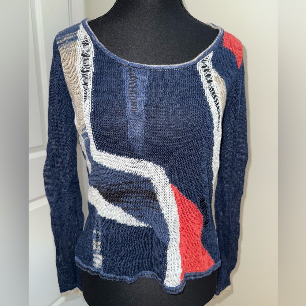 RACHEL Rachel Roy loose knit pattern sweater
